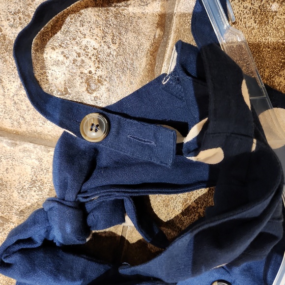 Japna navy white polkadot jumpsuit wide leg - Picture 10 of 12